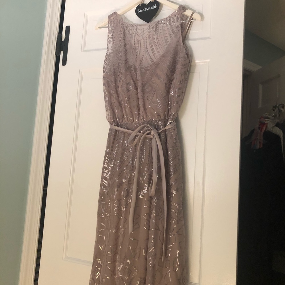 Sequin mauve/purple bridesmaids dress
